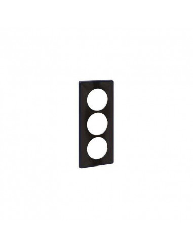 ODACE YOU NOIR PLAQUE DE FINITION SUPPORT ANTHRACITE 3 POSTES ENTRAXE 57MM SCHNEIDER S540916Z