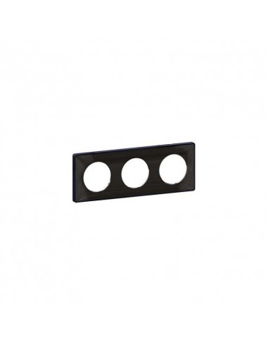 ODACE YOU NOIR PLAQUE DE FINITION SUPPORT ANTHRACITE 3 POSTES ENTRAXE 71MM SCHNEIDER S540906Z