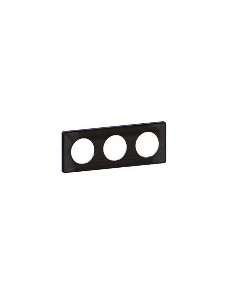 ODACE YOU NOIR PLAQUE DE FINITION SUPPORT ANTHRACITE 3 POSTES ENTRAXE 71MM SCHNEIDER S540906Z