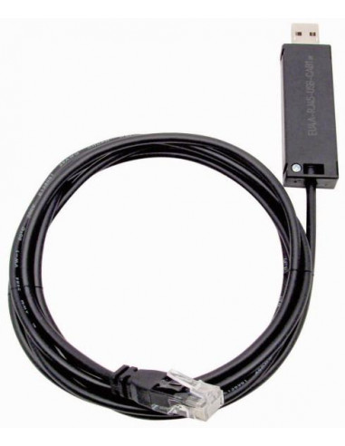Câble de programmation pour XC100/200 EC4P EU5C 2m 000115735 EATON EU4A RJ45 USB CAB1