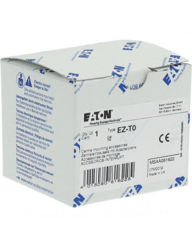 Accessoire pour montage encastré avec fixation centrale avec plastron 000081622 EATON EZ-T0