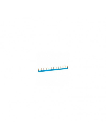 Barre de pontage 1 Pôles 63A languette 10mm² bleu 13 Modules HAGER KB163P HAGER KB163N