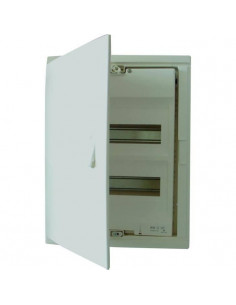 Coffret modulaire encastré 2 rangées 24+4 modules avec porte isolante galbée blanche LEGRAND 001512