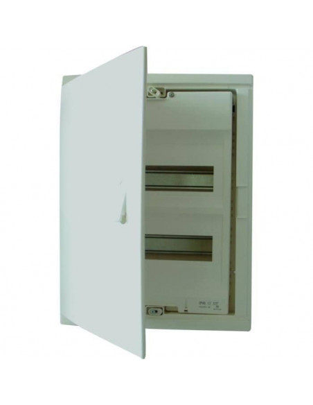 Coffret modulaire encastré 2 rangées 24+4 modules avec porte isolante galbée blanche LEGRAND 001512