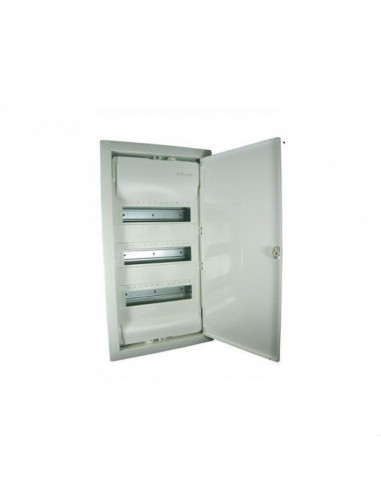 Coffret modulaire encastré 3 rangées 36+6 modules avec porte isolante galbée blanche LEGRAND 001513