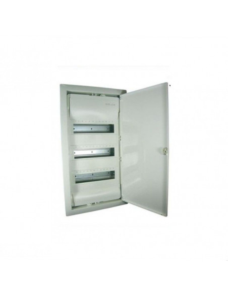 Coffret modulaire encastré 3 rangées 36+6 modules avec porte isolante galbée blanche LEGRAND 001513