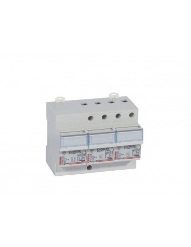 Parafoudre pour protection tableau de distribution avec protection intégrée type2 Imax 12kA/pôle 3P+N 2 modules LEGRAND 003973