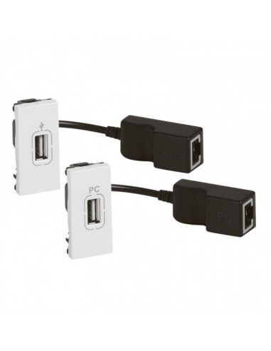 Amplificateur USB Blanc Mosaic LEGRAND 078748