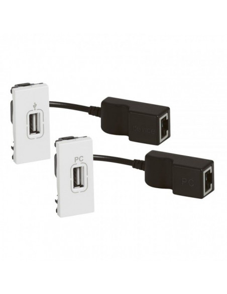 Amplificateur USB Blanc Mosaic LEGRAND 078748