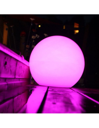 Boule solaire Luna diam 38cm - changing color WATT&HOME 401159