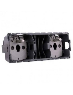 Prise de courant double 2P+T précâblée Céliane LEGRAND 067124