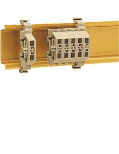 Mini Borne sur rail DIN 2,5mm² 24A/300V sans base de montage Gris HAGER K89100