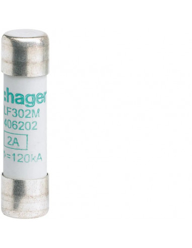 Cartouche fusible industrielle 10x38 aM 1A HAGER LF301M