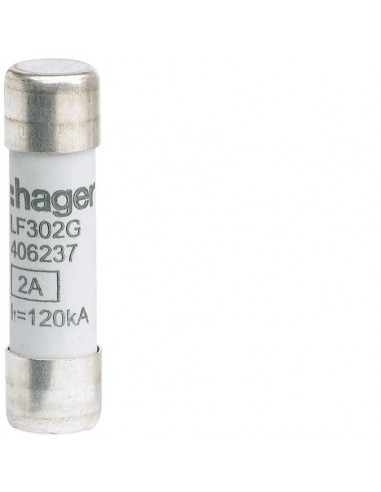 Cartouche fusible industrielle 10x38 gG 4A HAGER LF304G