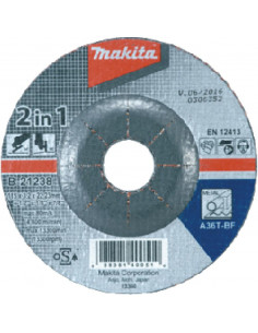 Disque 2 en 1 pour meuleuses d'angle 125X3,2 A36T MAKITA B-21244 2