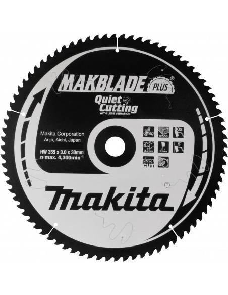 LAM TCT ST MAK+ 355/30/80 BOIS MAKITA B-32574