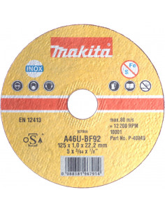 Disque à tronçonner métal et inox pour meuleuses 125x1,6mm MAKITA B-46931 2