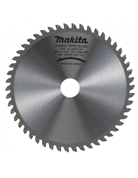 LAME CARBURE ALUMINIUM SPE RAD+BATT 165X20MM 60D MAKITA B-56530