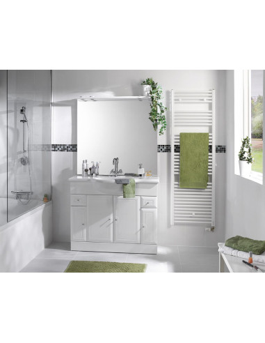 Radiateur sèche-serviettes 2012 eau chaude collecteurs 0408W blanc ATLANTIC 831426