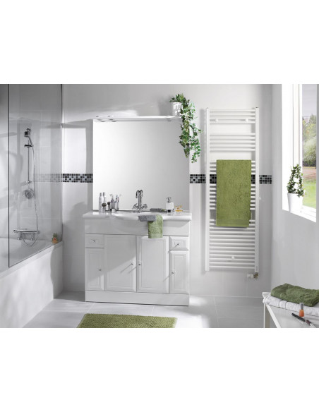 Radiateur sèche-serviettes 2012 eau chaude central 0609W blanc ATLANTIC 833619