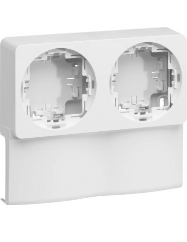 Support double appareillage saillie ateha pour ATA12x50 Pure HAGER ATA125929016