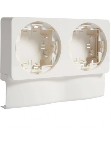 Support double appareillage saillie ateha pour ATA16x30 Pure HAGER ATA163929016