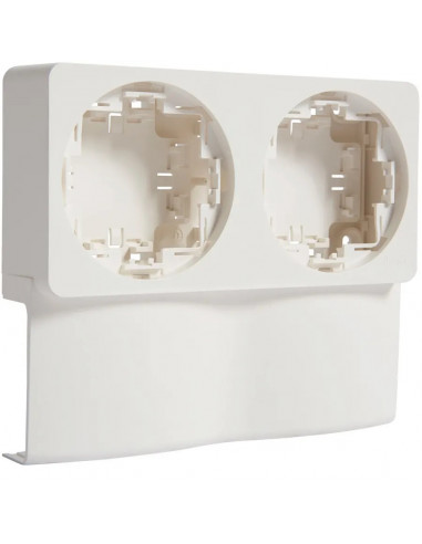 Support double appareillage saillie ateha pour ATA20x50 Pure HAGER ATA205929016