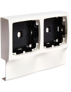 Support double appareillage saillie Legrand pour ATA12/16x30 Pure HAGER ATA123499016