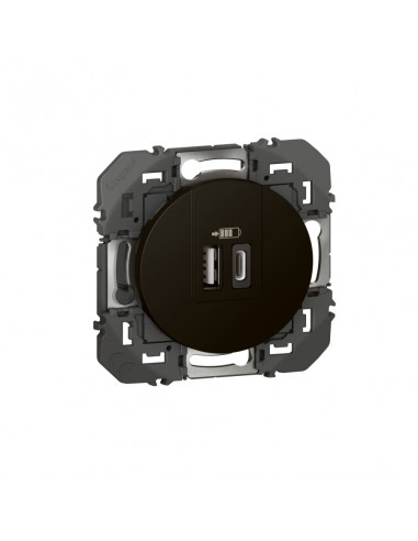 CHARGEUR 2USB A+C 3A 15 W NOIR DOOXIE LEGRAND 095288