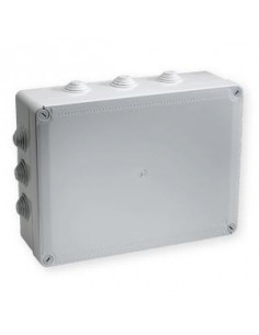 Boîte de dérivation étanche Pico 380x300 Prof. 120 grise à tétines IP55 960°C IBOCO B05540