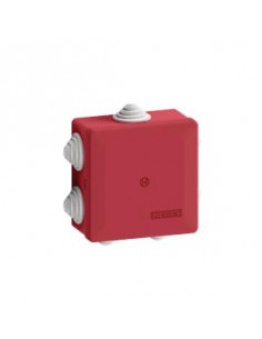 Boîte de dérivation étanche Pico 80x80 Prof. 40 rouge à tétines IP55 960°C IBOCO B05545 2