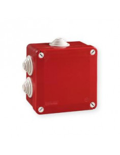 Boîte de dérivation étanche Pico 100x100 Prof. 50 rouge à tétines IP55 960°C IBOCO B05546