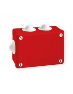 Boîte de dérivation étanche Pico 120x80 Prof. 50 rouge à tétines IP55 960°C IBOCO B05547 2