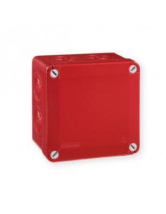 Boîte de dérivation étanche Pico 100x100 Prof. 50 rouge perforable IP56 960°C IBOCO B05631
