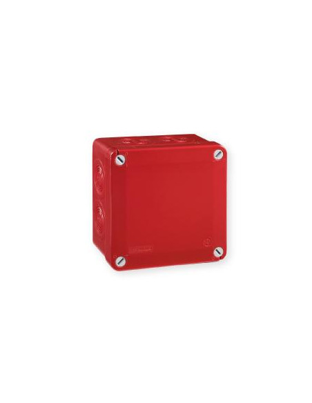 Boîte de dérivation étanche Pico 100x100 Prof. 50 rouge perforable IP56 960°C IBOCO B05631