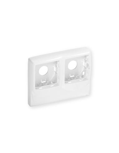Boîtier double pour appareillage LegrandTM sur Optima TM 22x12,5 & 32x12,5 blanc IBOCO B08819