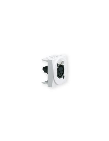 Prise TerCia XLR femelle bornier à vis 2 modules blanche IBOCO B45101