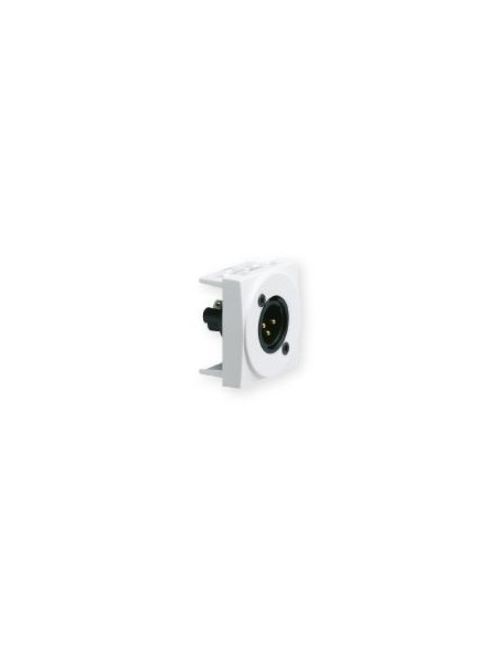 Prise TerCia XLR mâle bornier à vis 2 modules blanche IBOCO B45102