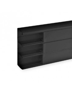 Goulotte d'installation clip45 TerCia TA-C45 164x55 3 compartiments noire IBOCO B45117 2