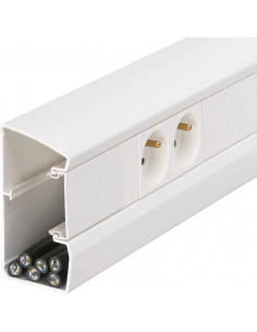 Goulotte appareillable queraz enclipsage direct h 105mm xp 56mm L200mm PVC Pure HAGER GBD5010009016