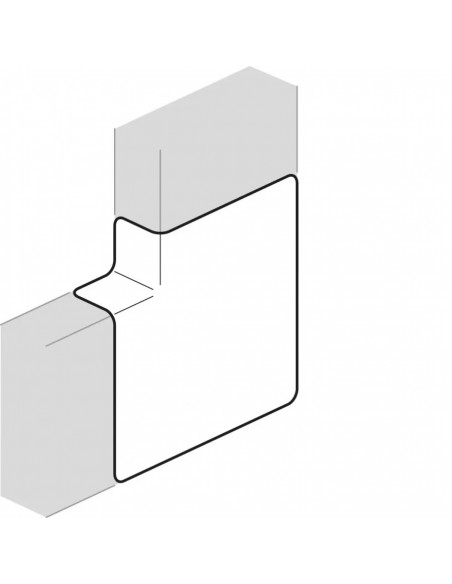 Angle plat pour goulotte d'installation GBD et GBA 50x85mm Blanc HAGER GBD5008559016