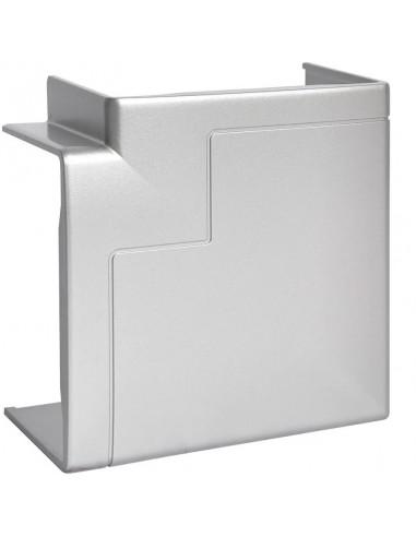 Angle plat pour goulotte d'installation GBA 50x85mm PVC couleur Alu HAGER GBD500855ALU