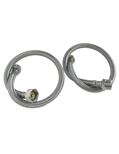 2 FLEXIBLES SANI DN8 INOX L300 MF3/8 FP985-16