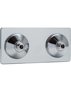 Platine double sous lavabo mâle 3/8" à sertir D12 RIQUIER ADRIEN 07798