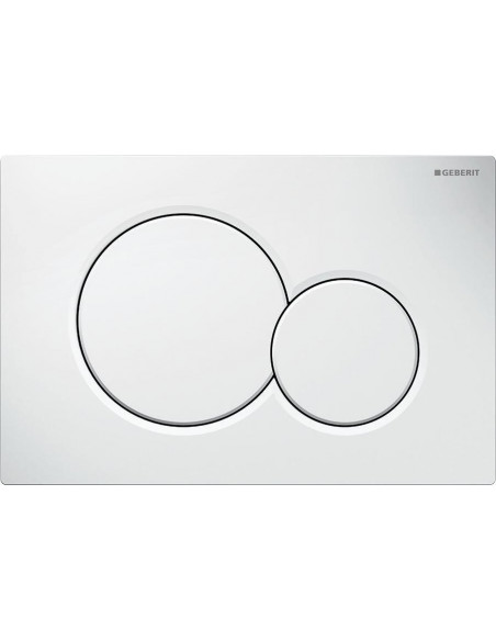 Plaque de déclenchement double touche SIGMA 01 blanche compatible bâti SIGMA DUOFIX UP 320 et 720 GEBERIT 115.770.11.5