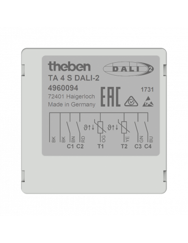 Interface bouton-poussoir DALI à 4 voies THEBEN 4960094