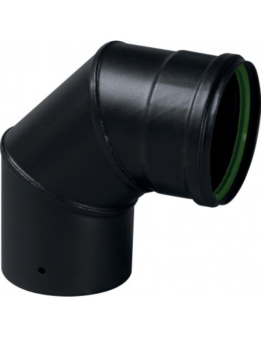 Coude 90° émaillé noir mat D80 + VITON TOLERIE EMAILLERIE NANTAISE 342429