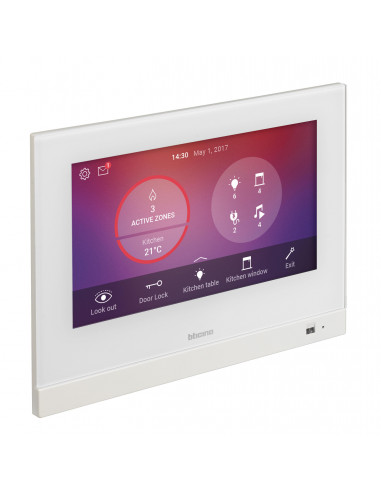 Ecran 7pouces HOMETOUCH portier ou gestion MyHOME_Up blanc BTICINO BT3488W