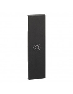 Enjoliveur Living Now avec symbole lumière MyHOME_Up 1 module noir BTICINO BTKG01A 2