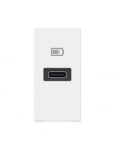 Chargeur USB Type-C Power Delivery Mosaic 1 module blanc pour support LCM LEGRAND 077690L